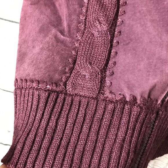 Designers Studio Originals Deep Burgundy Suede Leather Zip Vest Size Medium - Picture 3 of 6